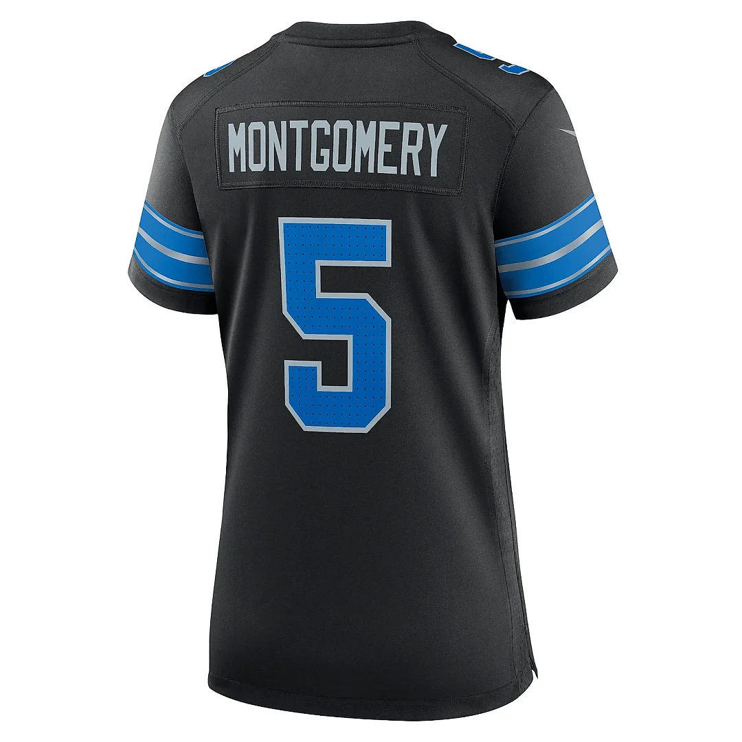 Zennovawear Women's Detroit Lions David Montgomery Black 2nd Alternate Game Jersey