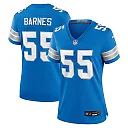 Zennovawear Women's Detroit Lions Derrick Barnes Blue Team Game Jersey