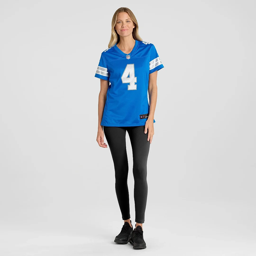 Zennovawear Women's Detroit Lions Emmanuel Moseley Blue Team Game Jersey