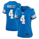 Zennovawear Women's Detroit Lions Emmanuel Moseley Blue Team Game Jersey
