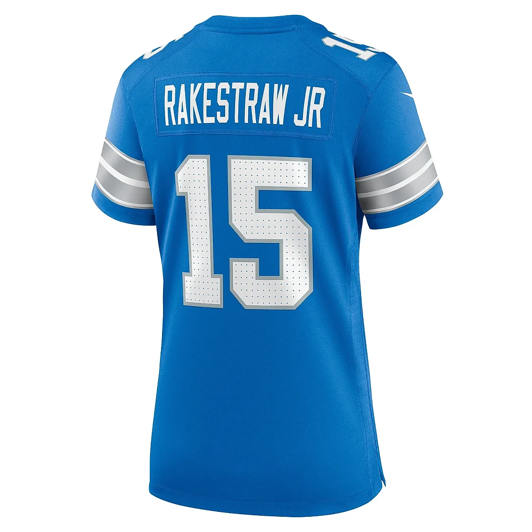 Zennovawear Women's Detroit Lions Ennis Rakestraw Jr. Blue Team Game Jersey