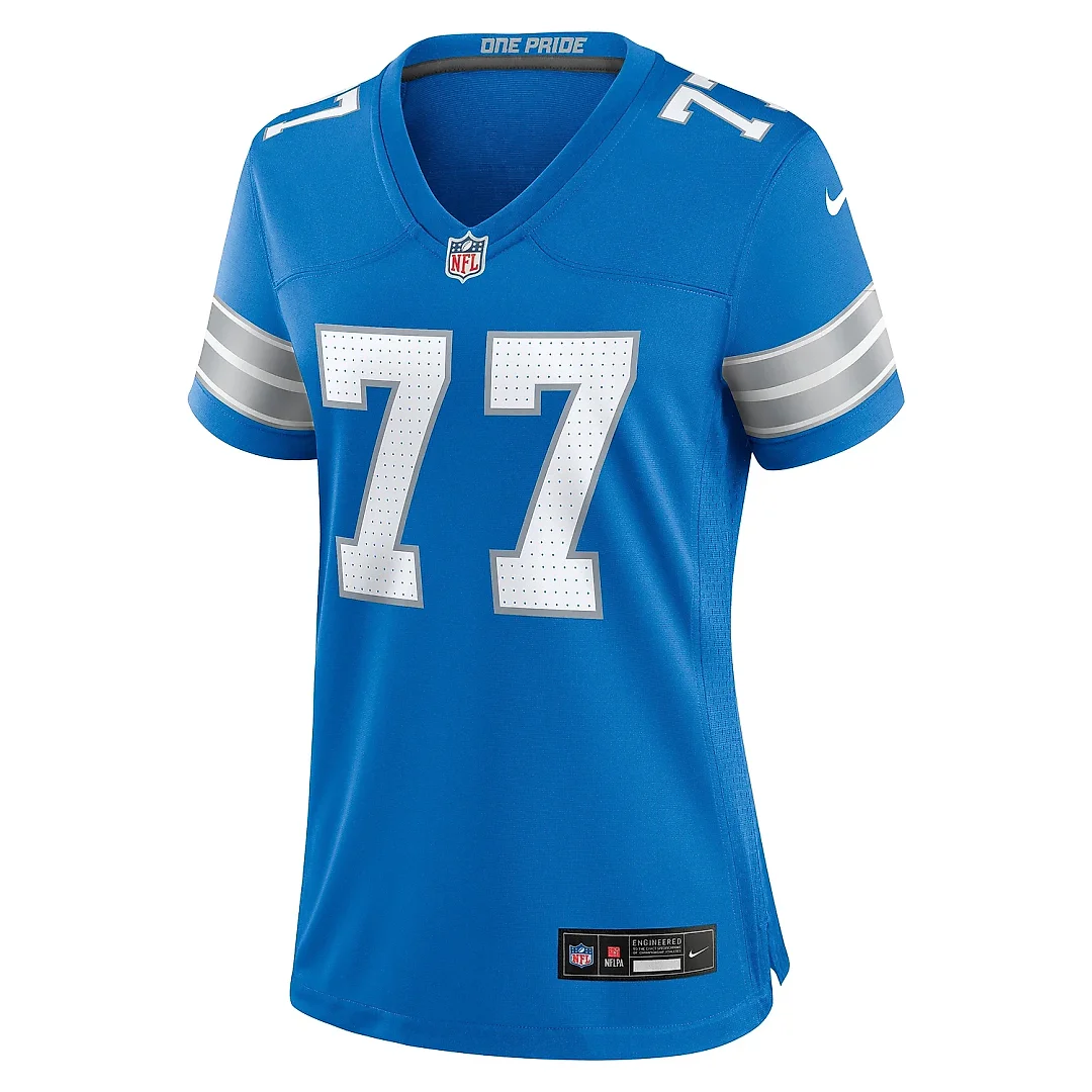Zennovawear Women's Detroit Lions Frank Ragnow Blue Team Game Jersey