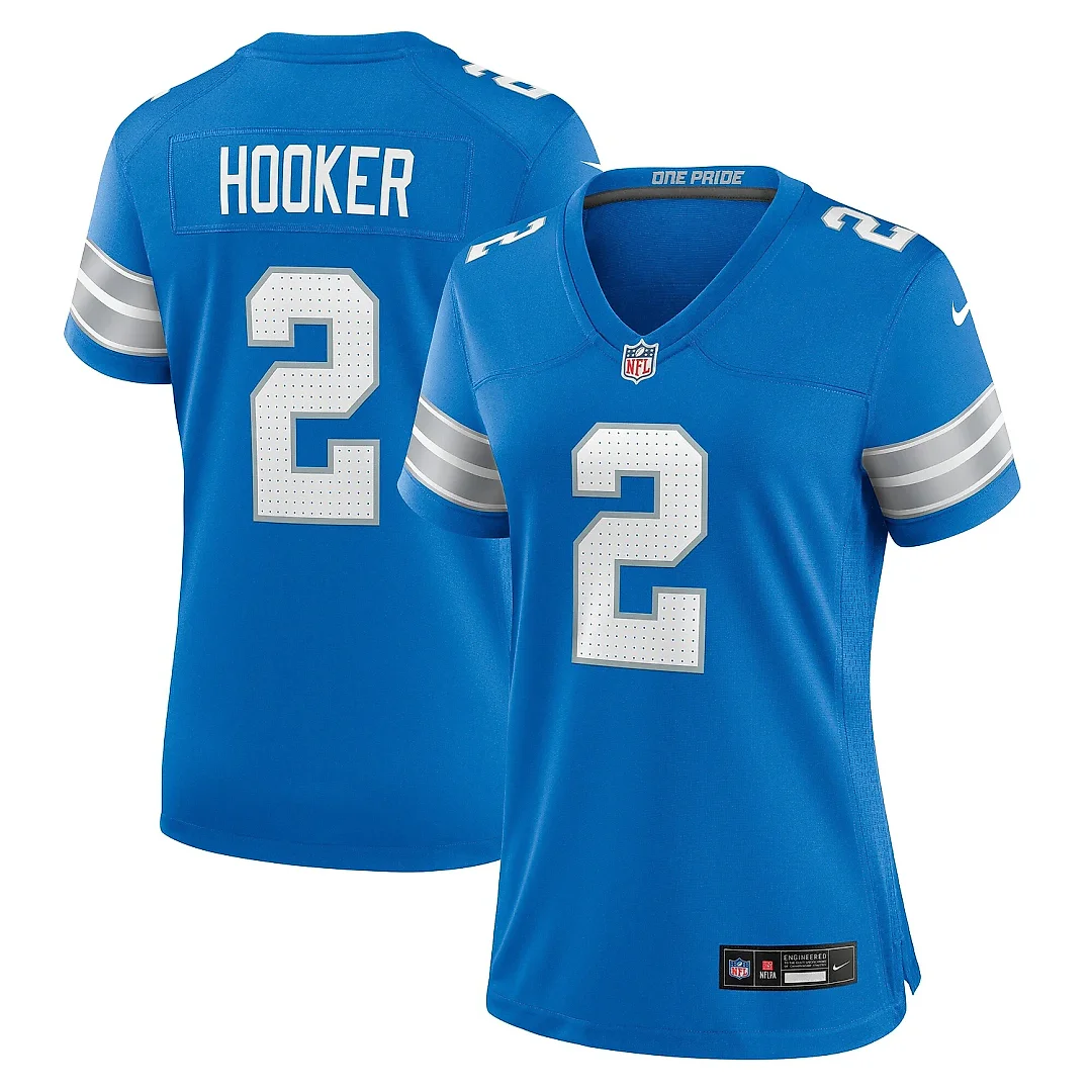 Zennovawear Women's Detroit Lions Hendon Hooker Blue Team Game Jersey