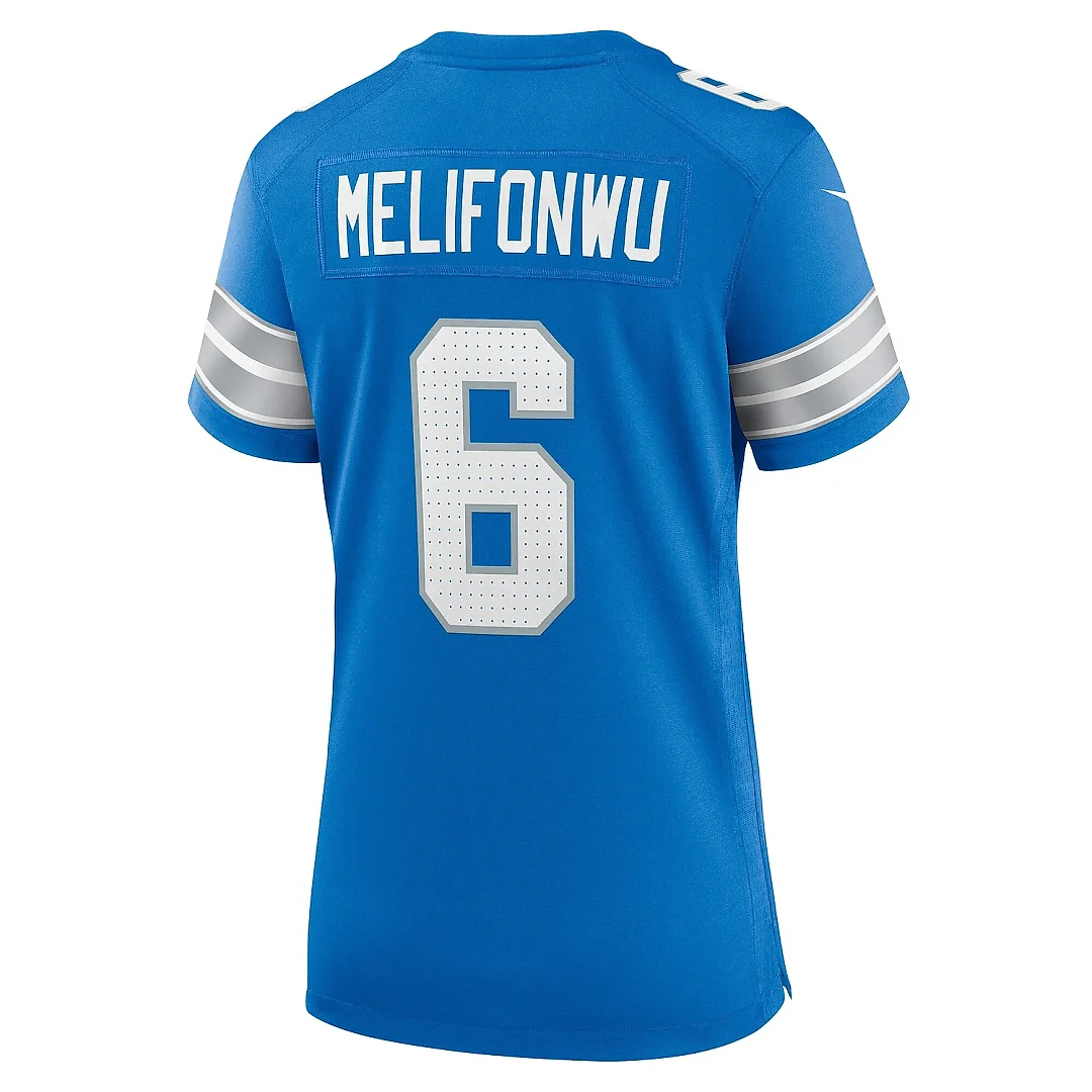 Zennovawear Women's Detroit Lions Ifeatu Melifonwu Blue Team Game Jersey