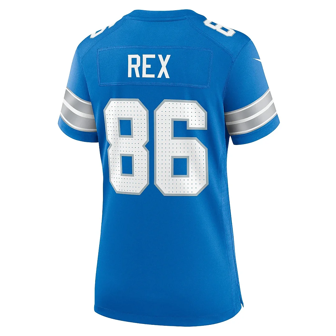 Zennovawear Women's Detroit Lions Isaac Rex Blue Game Jersey