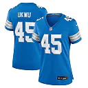 Zennovawear Women's Detroit Lions Isaac Ukwu Blue Game Jersey