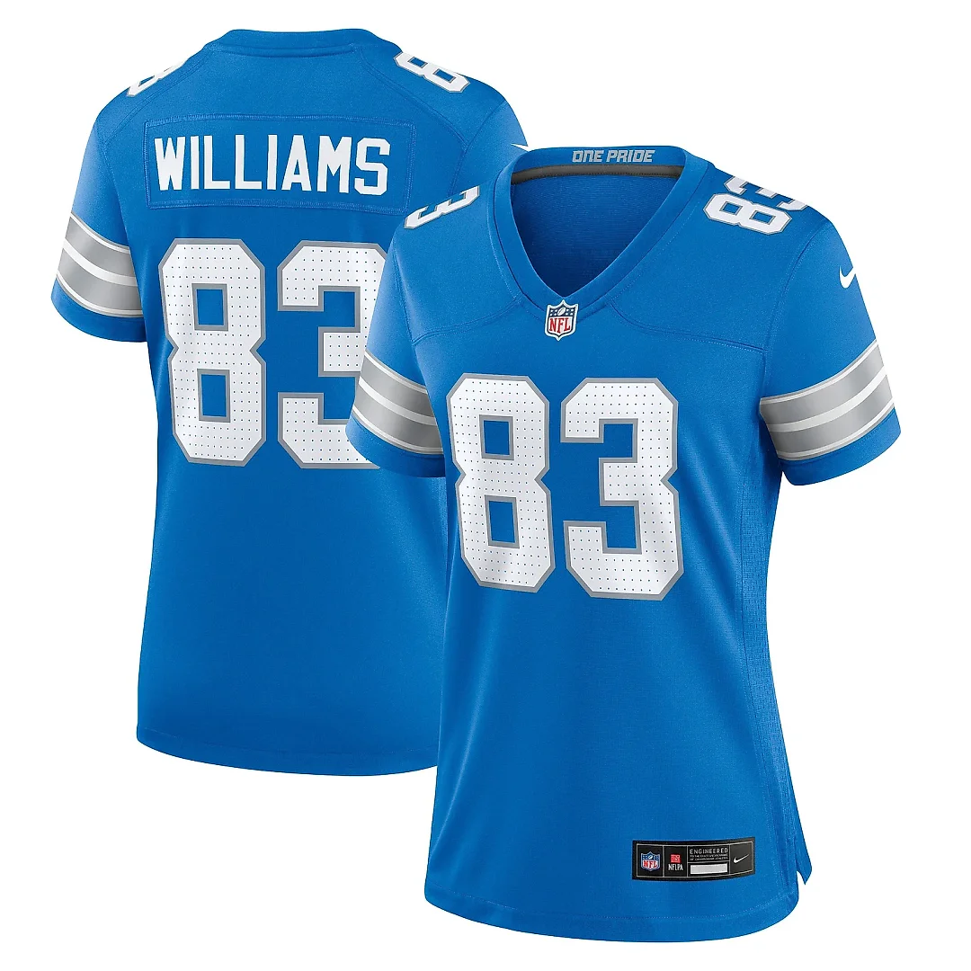 Zennovawear Women's Detroit Lions Isaiah Williams Blue Game Jersey