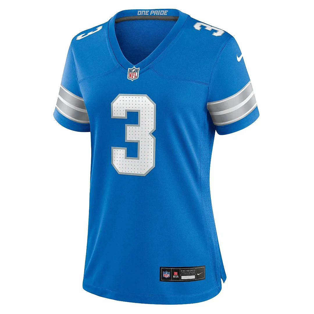 Zennovawear Women's Detroit Lions Jack Fox Blue Team Game Jersey