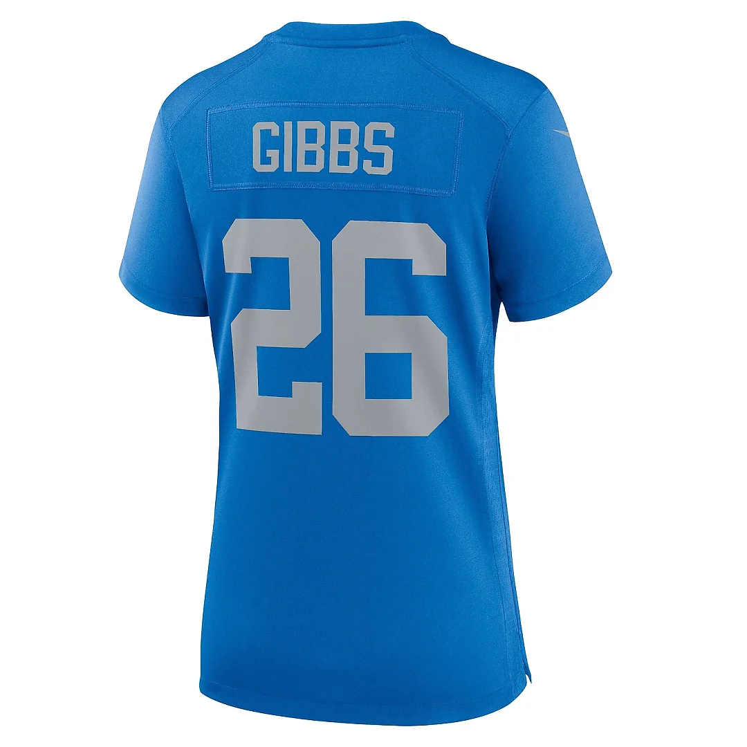 Zennovawear Women's Detroit Lions Jahmyr Gibbs Blue Alternate Game Jersey
