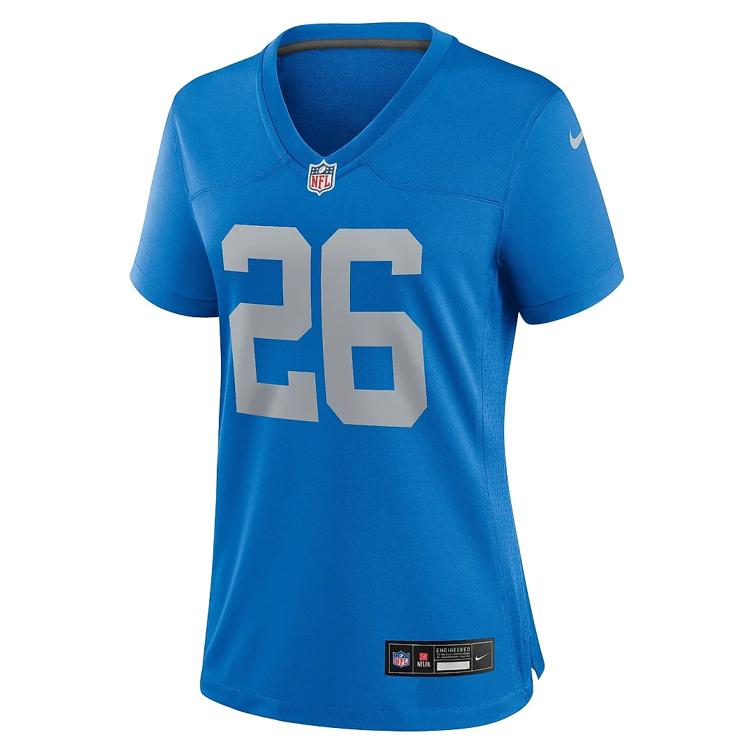 Zennovawear Women's Detroit Lions Jahmyr Gibbs Blue Alternate Game Jersey