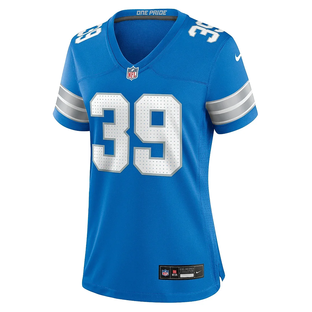 Zennovawear Women's Detroit Lions Jake Bates Blue Team Game Jersey