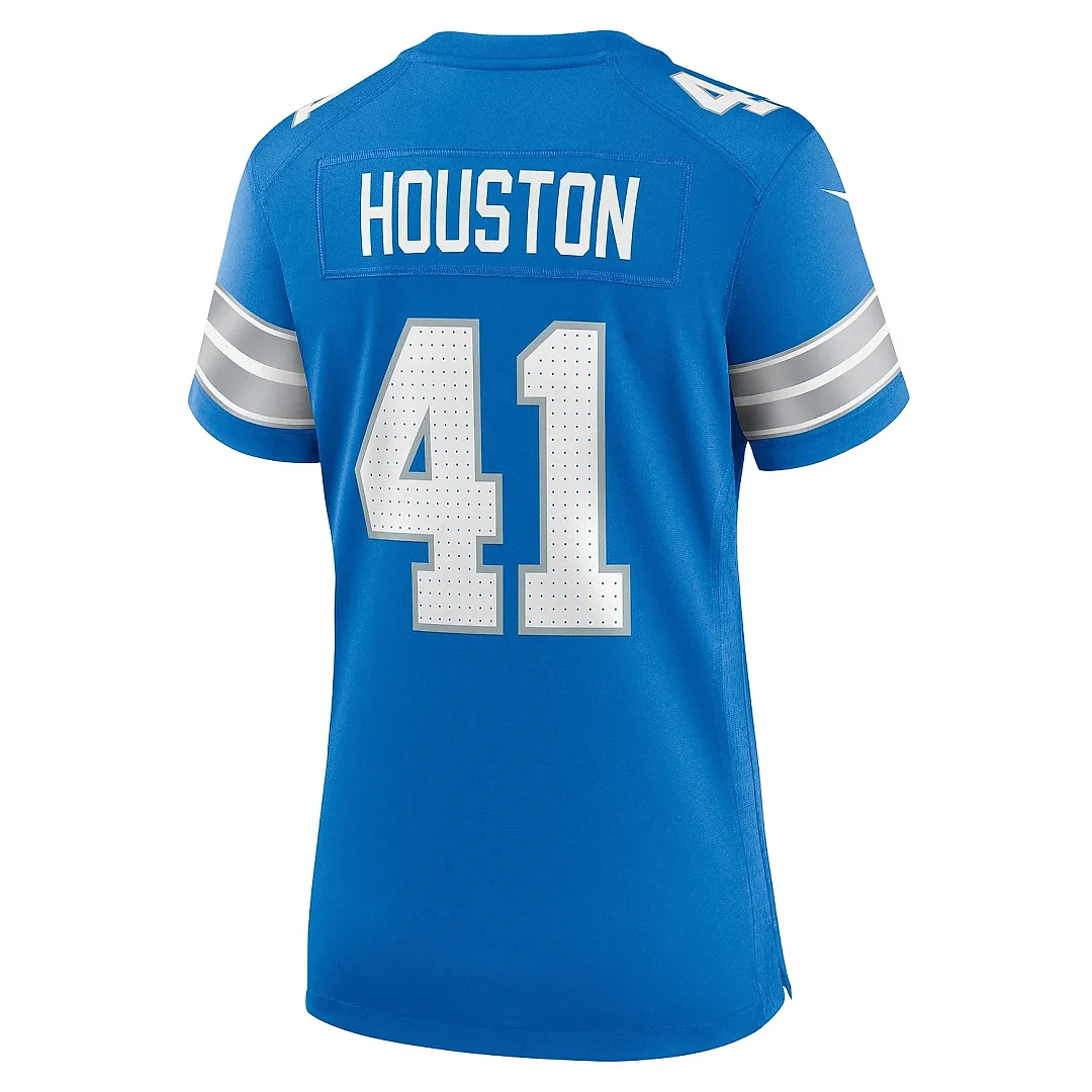 Zennovawear Women's Detroit Lions James Houston Blue Team Game Jersey