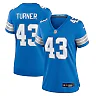 Zennovawear Women's Detroit Lions James Turner Blue Game Jersey
