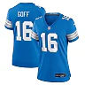 Zennovawear Women's Detroit Lions Jared Goff Blue Game Jersey