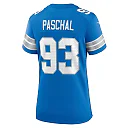 Zennovawear Women's Detroit Lions Josh Paschal Blue Team Game Jersey