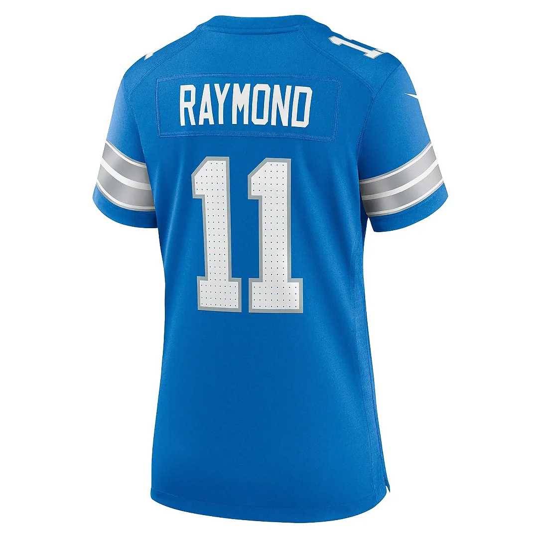 Zennovawear Women's Detroit Lions Kalif Raymond Blue Team Game Jersey