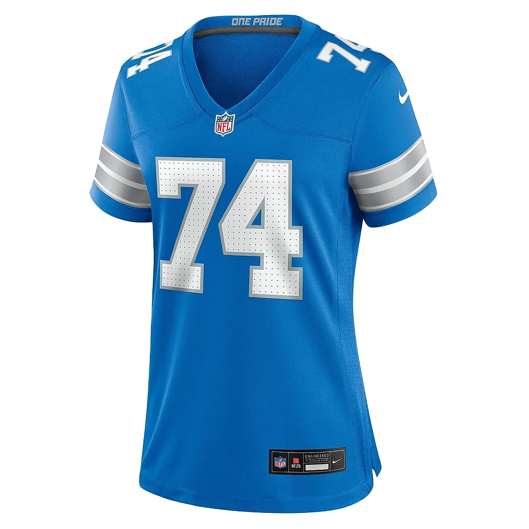 Zennovawear Women's Detroit Lions Kayode Awosika Blue Team Game Jersey