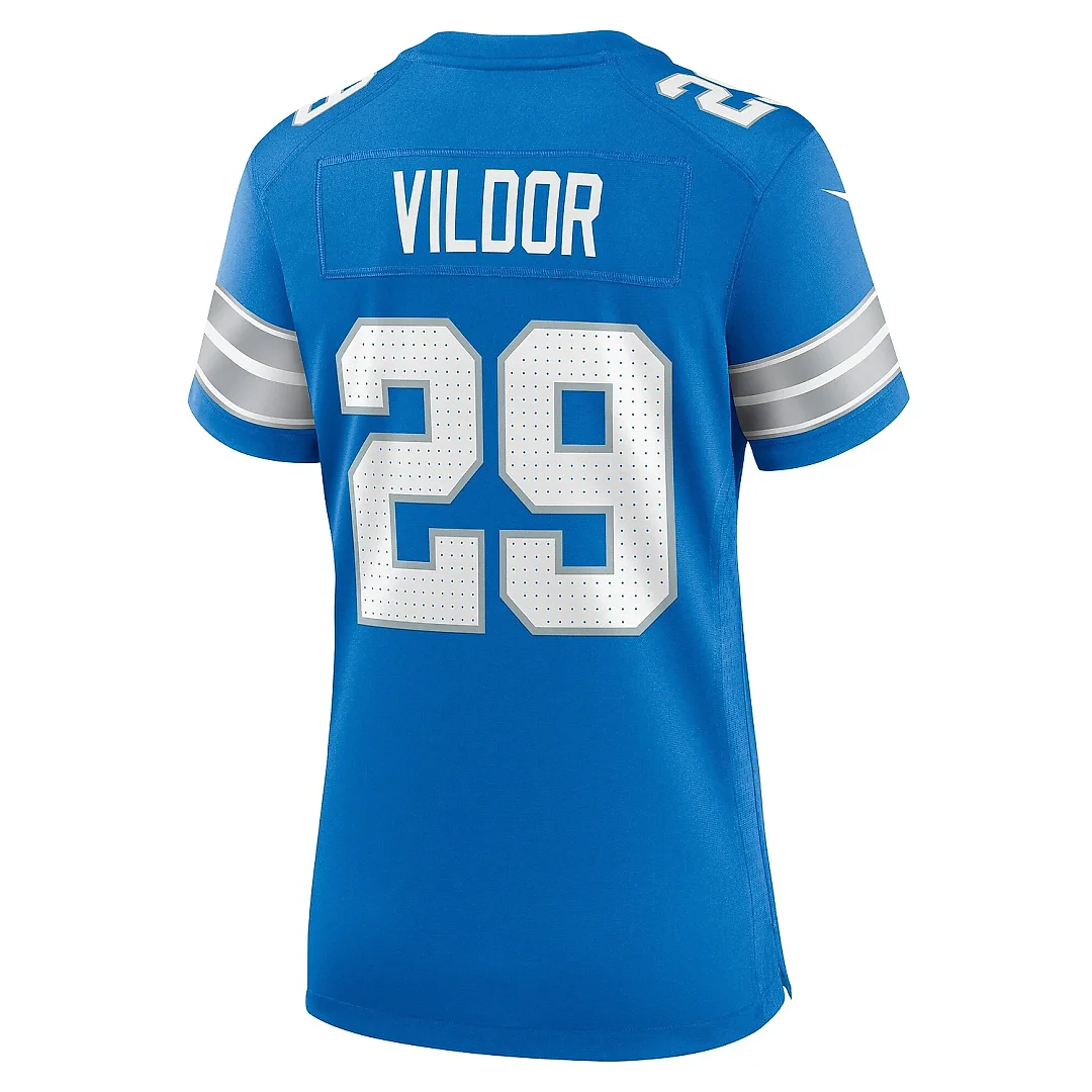 Zennovawear Women's Detroit Lions Kindle Vildor Blue Team Game Jersey