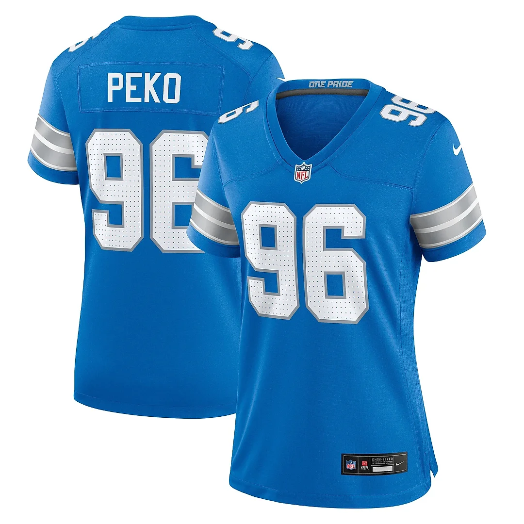 Zennovawear Women's Detroit Lions Kyle Peko Blue Game Jersey