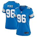 Zennovawear Women's Detroit Lions Kyle Peko Blue Game Jersey