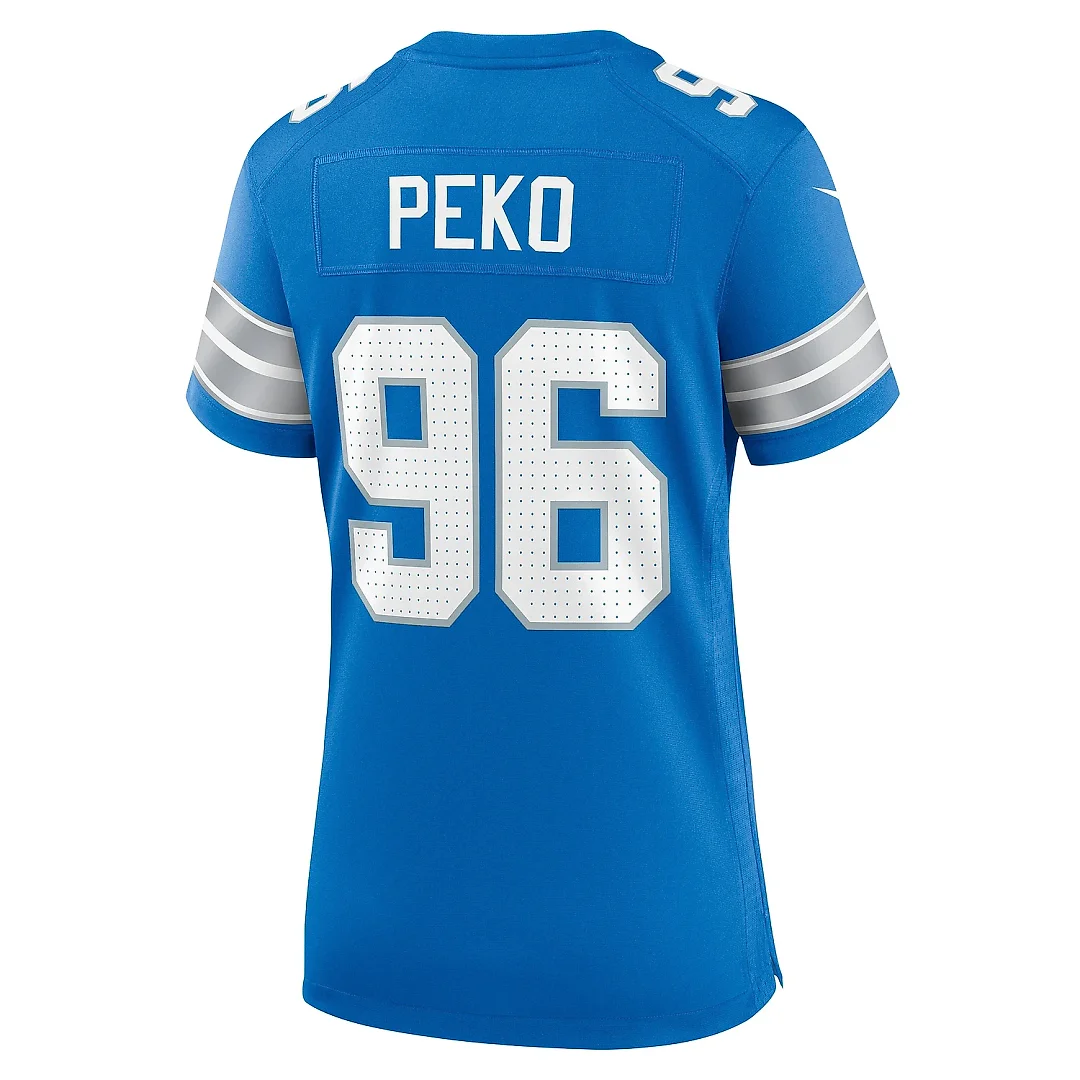 Zennovawear Women's Detroit Lions Kyle Peko Blue Game Jersey