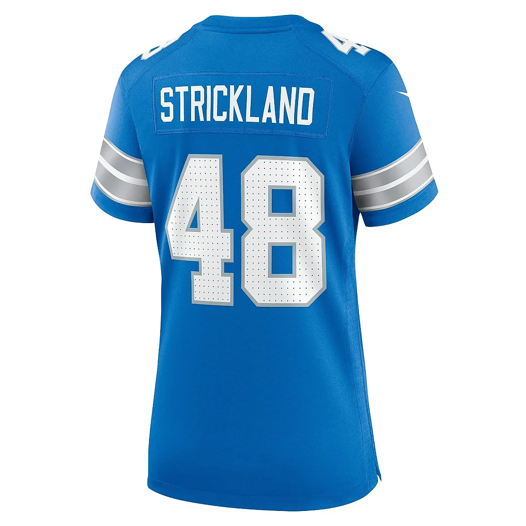 Zennovawear Women's Detroit Lions Loren Strickland Blue Game Jersey