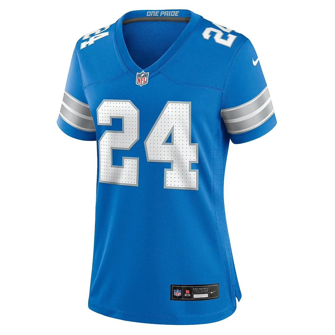 Zennovawear Women's Detroit Lions Loren Strickland Blue Team Game Jersey