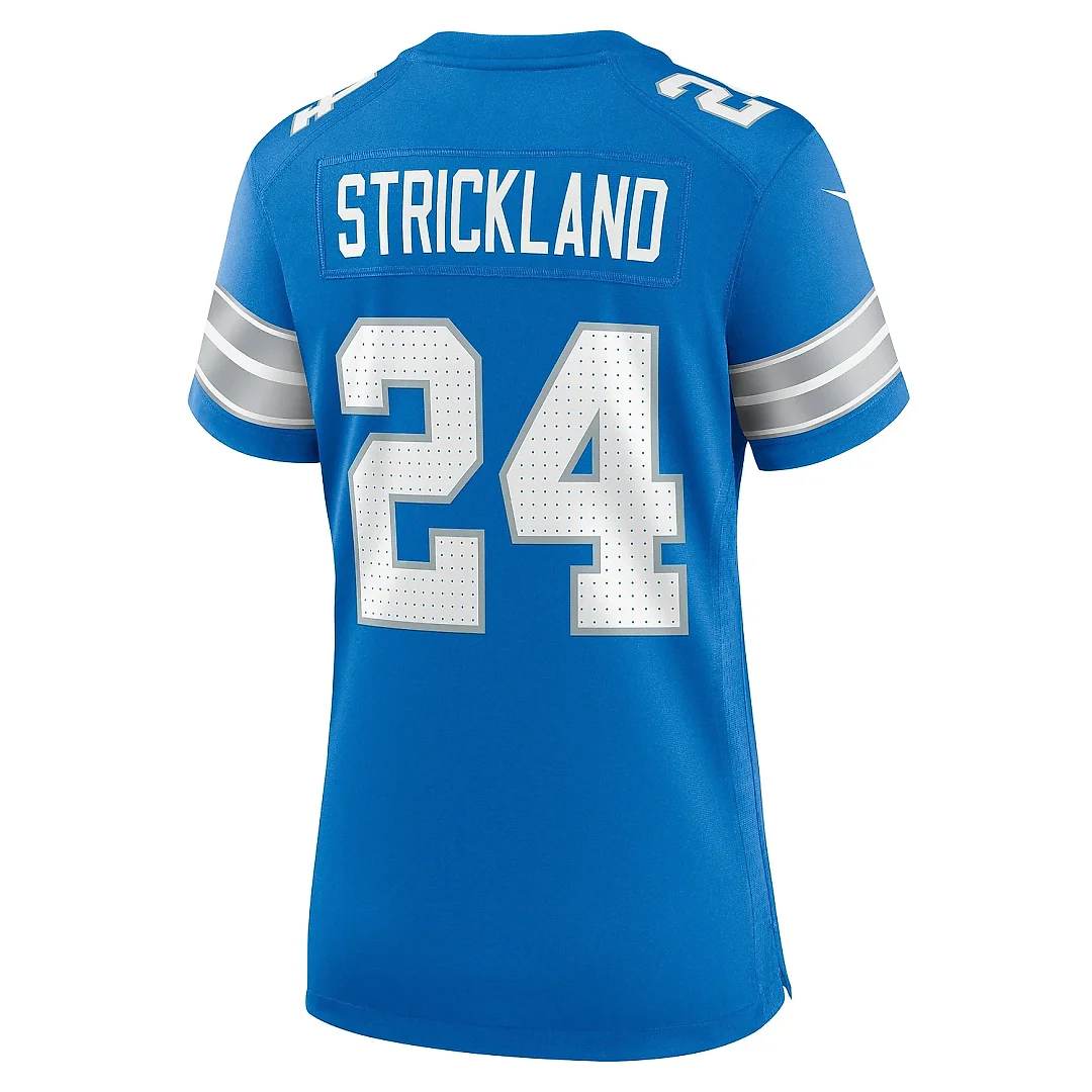 Zennovawear Women's Detroit Lions Loren Strickland Blue Team Game Jersey
