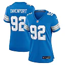 Zennovawear Women's Detroit Lions Marcus Davenport Blue Team Game Jersey