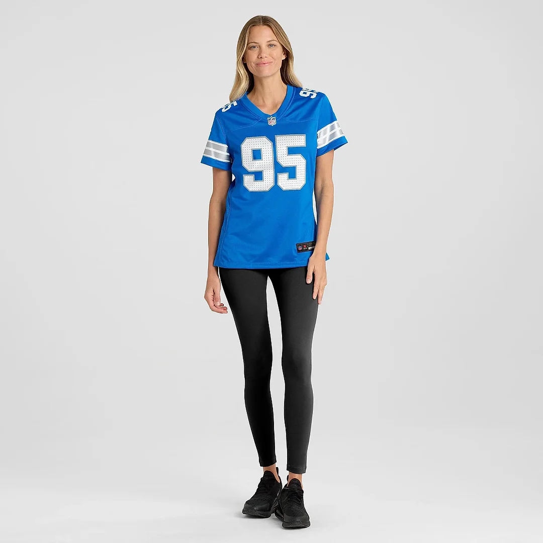 Zennovawear Women's Detroit Lions Mathieu Betts Blue Game Jersey