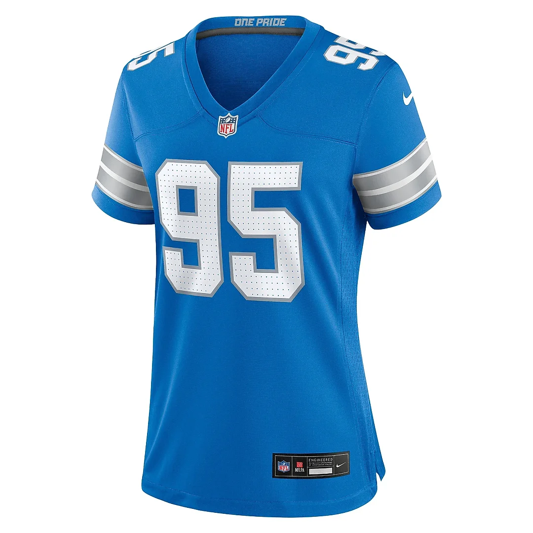 Zennovawear Women's Detroit Lions Mathieu Betts Blue Game Jersey