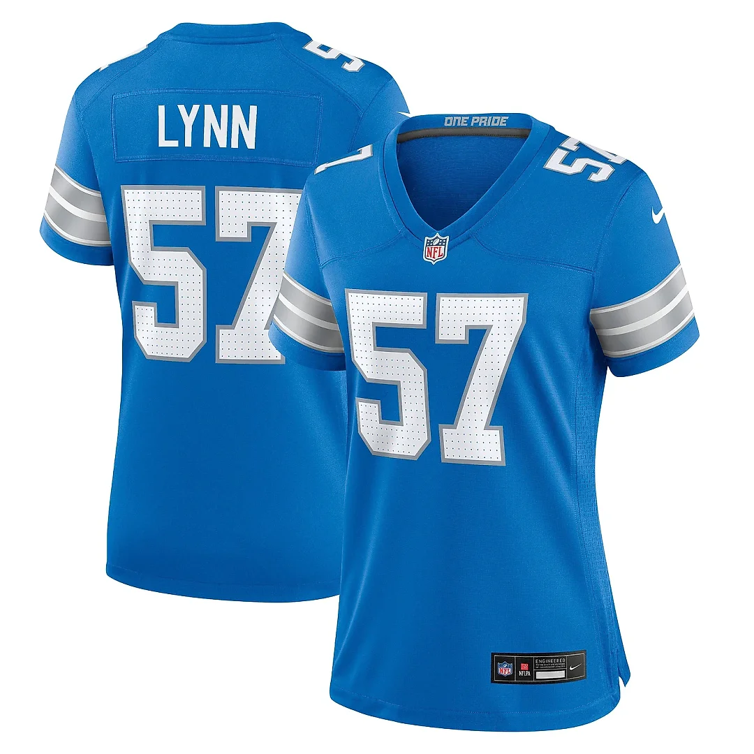 Zennovawear Women's Detroit Lions Nate Lynn Blue Game Jersey
