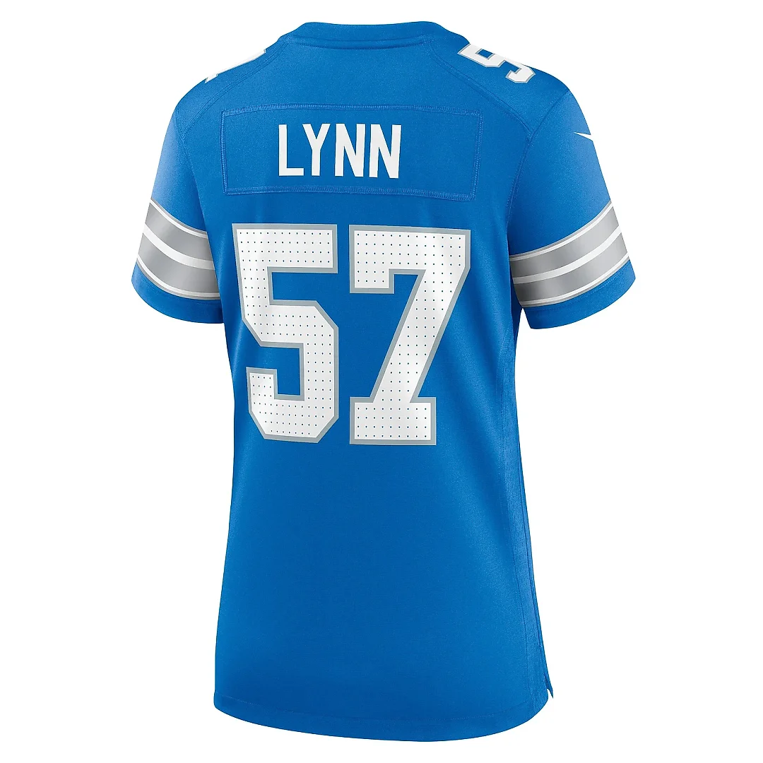 Zennovawear Women's Detroit Lions Nate Lynn Blue Game Jersey