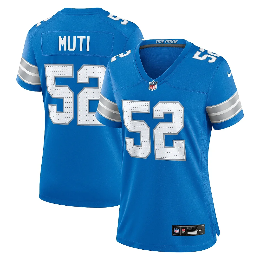 Zennovawear Women's Detroit Lions Netane Muti Blue Game Jersey