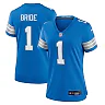 Zennovawear Women's Detroit Lions Number 1 Bride Blue Game Jersey