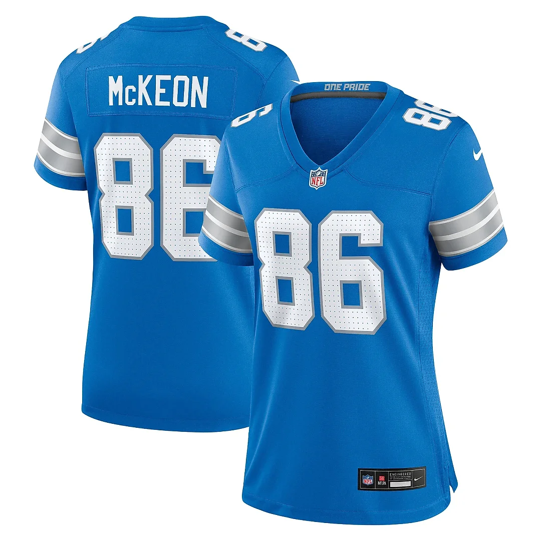 Zennovawear Women's Detroit Lions Sean McKeon Blue Game Jersey