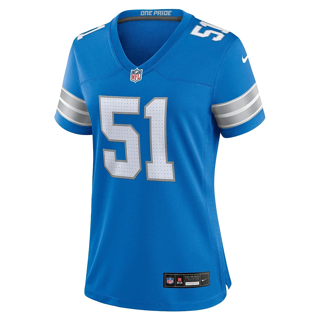 Zennovawear Women's Detroit Lions Steele Chambers Blue Game Jersey