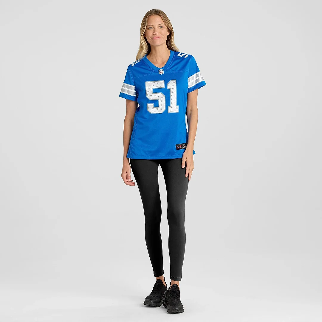 Zennovawear Women's Detroit Lions Steele Chambers Blue Game Jersey