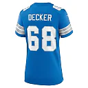 Zennovawear Women's Detroit Lions Taylor Decker Blue Team Game Jersey