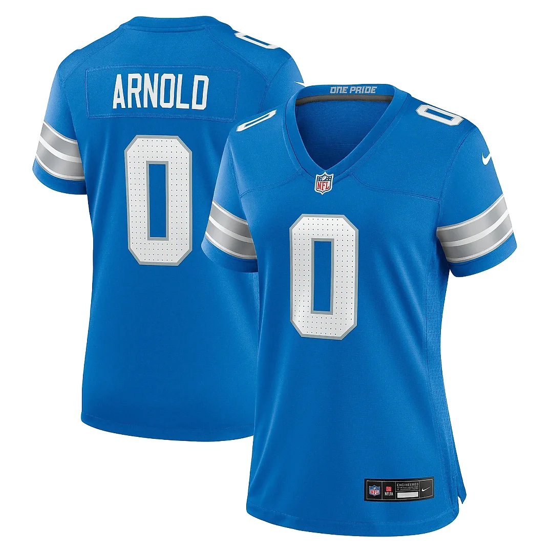 Zennovawear Women's Detroit Lions Terrion Arnold Blue Team Game Jersey