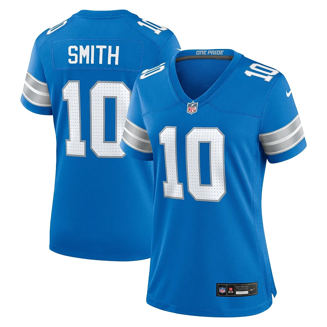 Zennovawear Women's Detroit Lions Tre'Quan Smith Blue Game Jersey