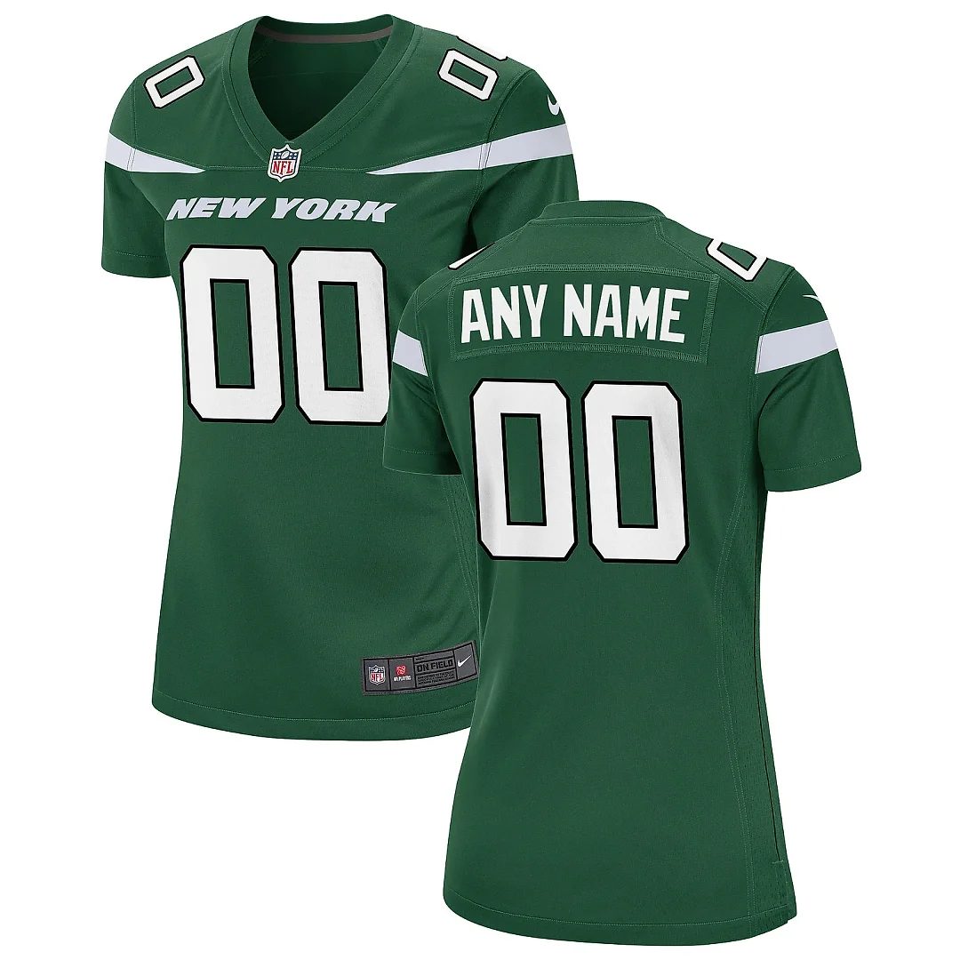 Zennovawear Women's Gotham Green New York Jets Custom Game Jersey