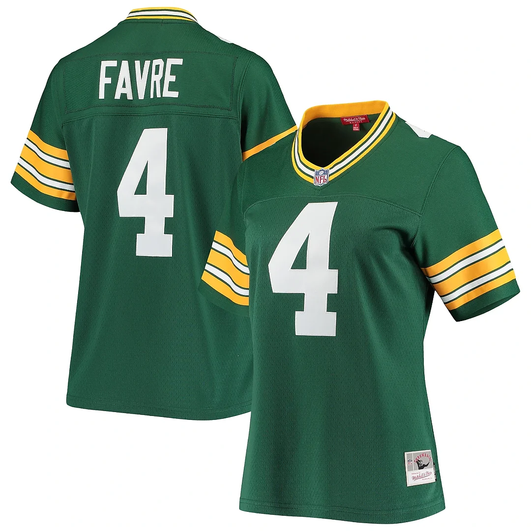Zennovawear Women's Green Bay Packers Brett Favre Mitchell & Ness Green 1996 Legacy Player Jersey