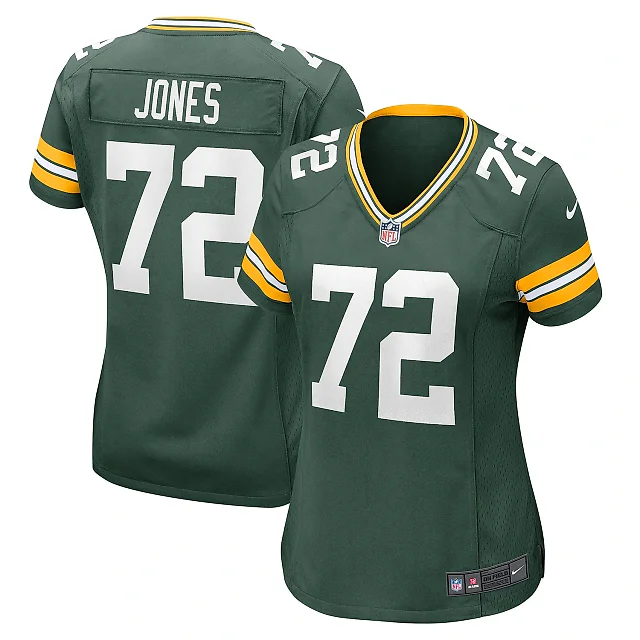 Zennovawear Women's Green Bay Packers Caleb Jones Green Game Player Jersey