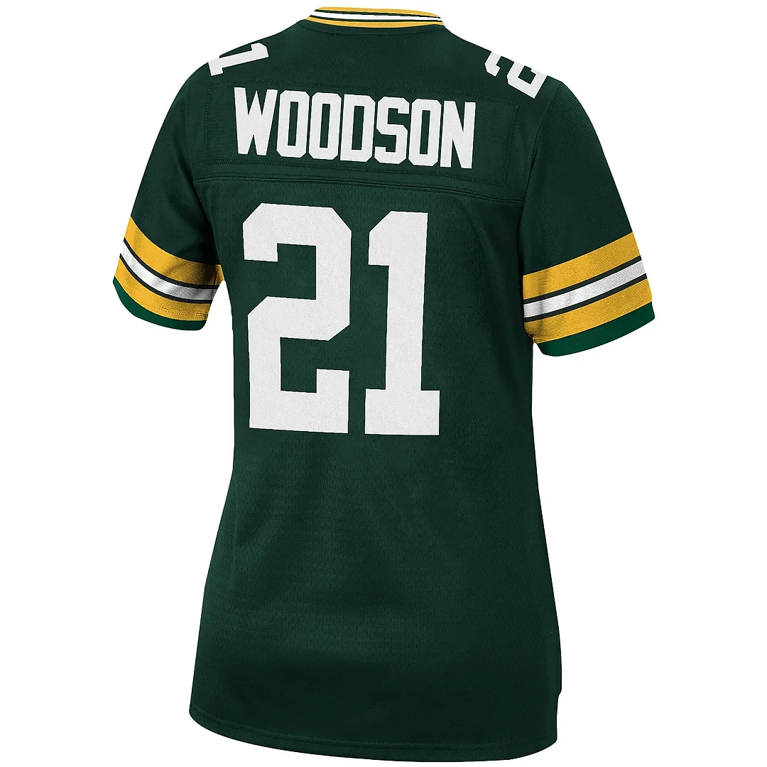 Zennovawear Women's Green Bay Packers Charles Woodson Mitchell & Ness Green 2010 Legacy Player Jersey