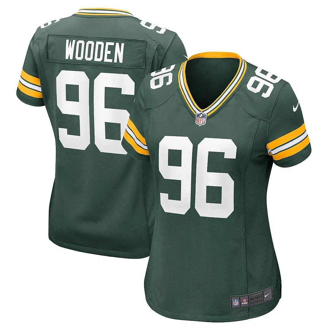 Zennovawear Women's Green Bay Packers Colby Wooden Green Game Jersey