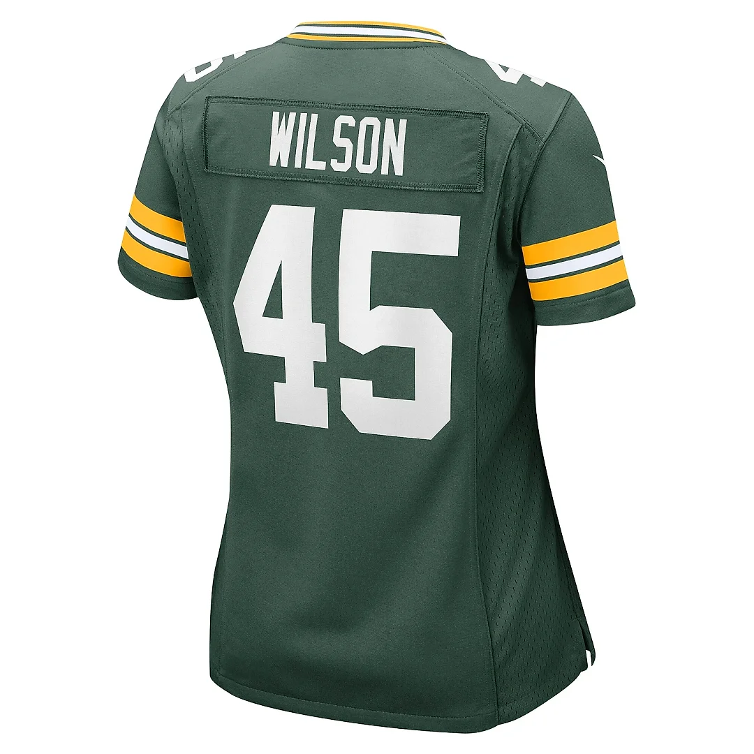 Zennovawear Women's Green Bay Packers Eric Wilson Green Home Game Player Jersey