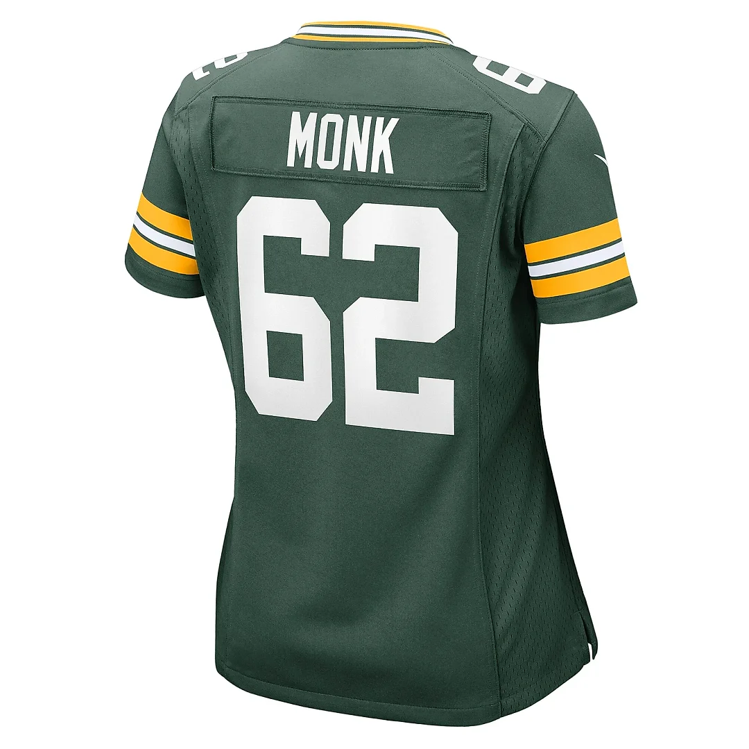 Zennovawear Women's Green Bay Packers Jacob Monk Green Game Jersey