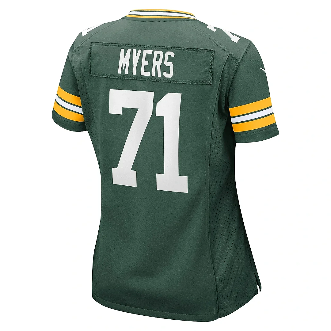 Zennovawear Women's Green Bay Packers Josh Myers Green Game Jersey