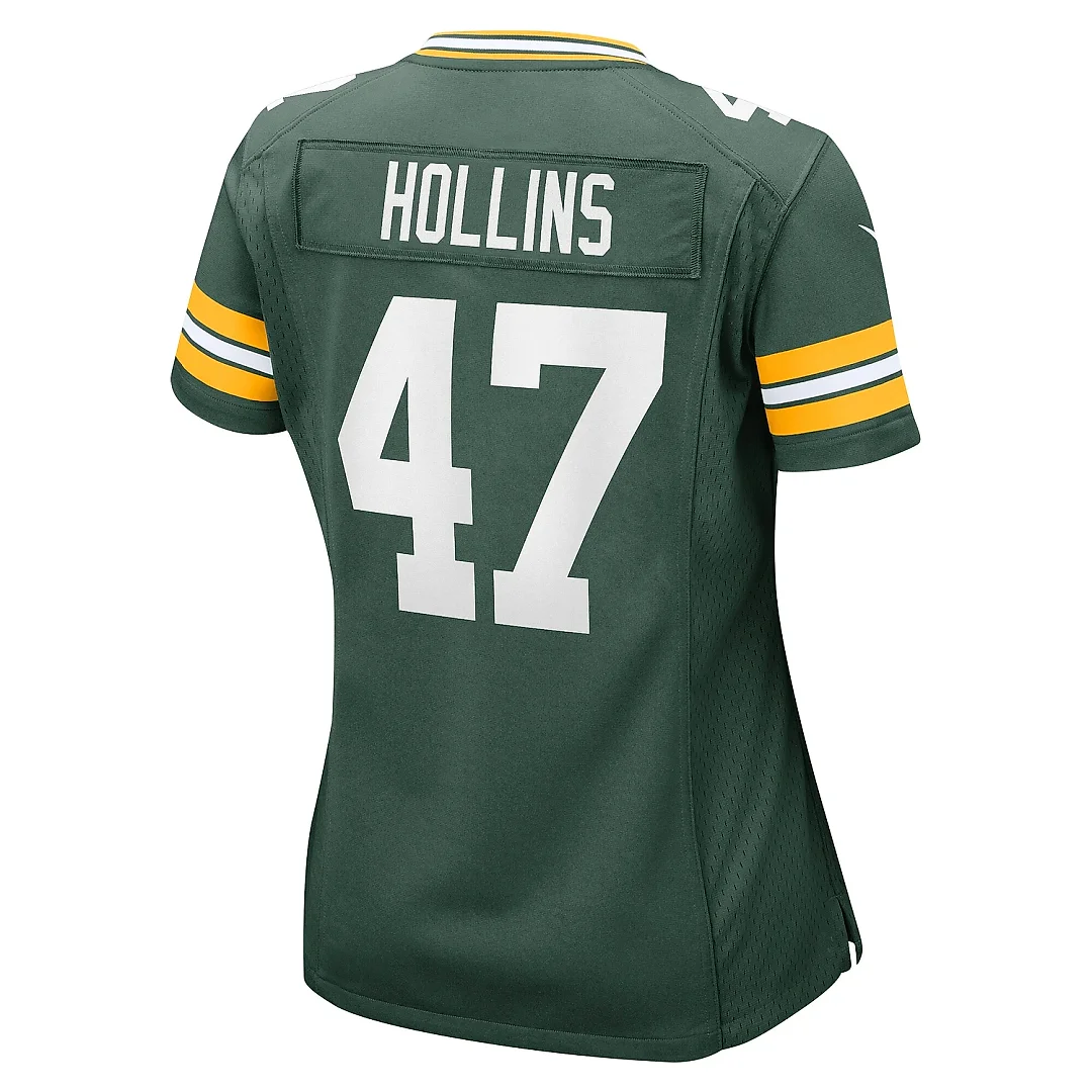 Zennovawear Women's Green Bay Packers Justin Hollins Green Home Game Player Jersey
